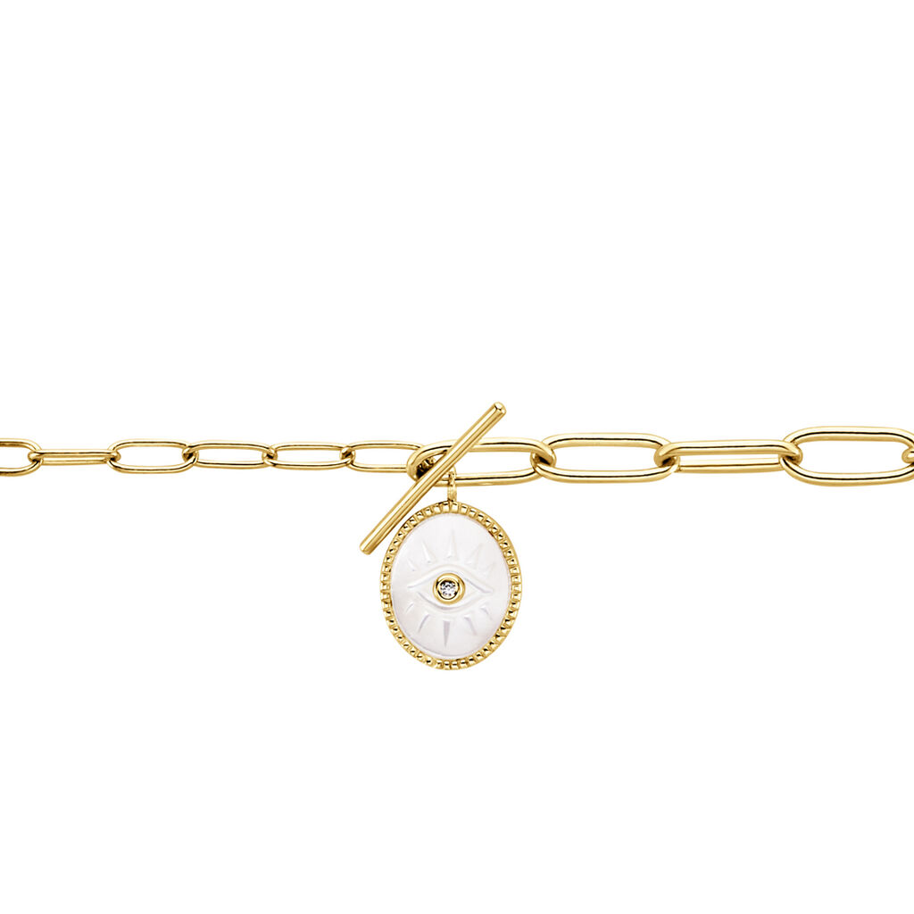 Bracelet Goddess Argent Doré Nacre Oxyde De Zirconium - Bracelets Femme | Histoire d’Or