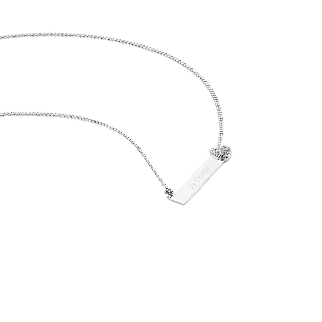 Collier Argent Rosule Oxydes De Zirconium - Colliers fantaisie Femme | Histoire d’Or