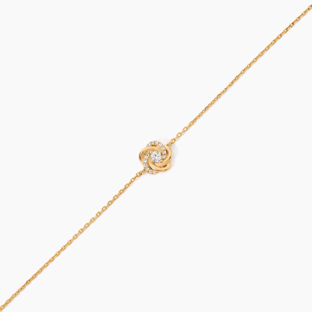 Bracelet Moisette Plaqu&eacute; Or Jaune Oxyde De Zirconium - Bracelets Femme | Histoire d&rsquo;Or