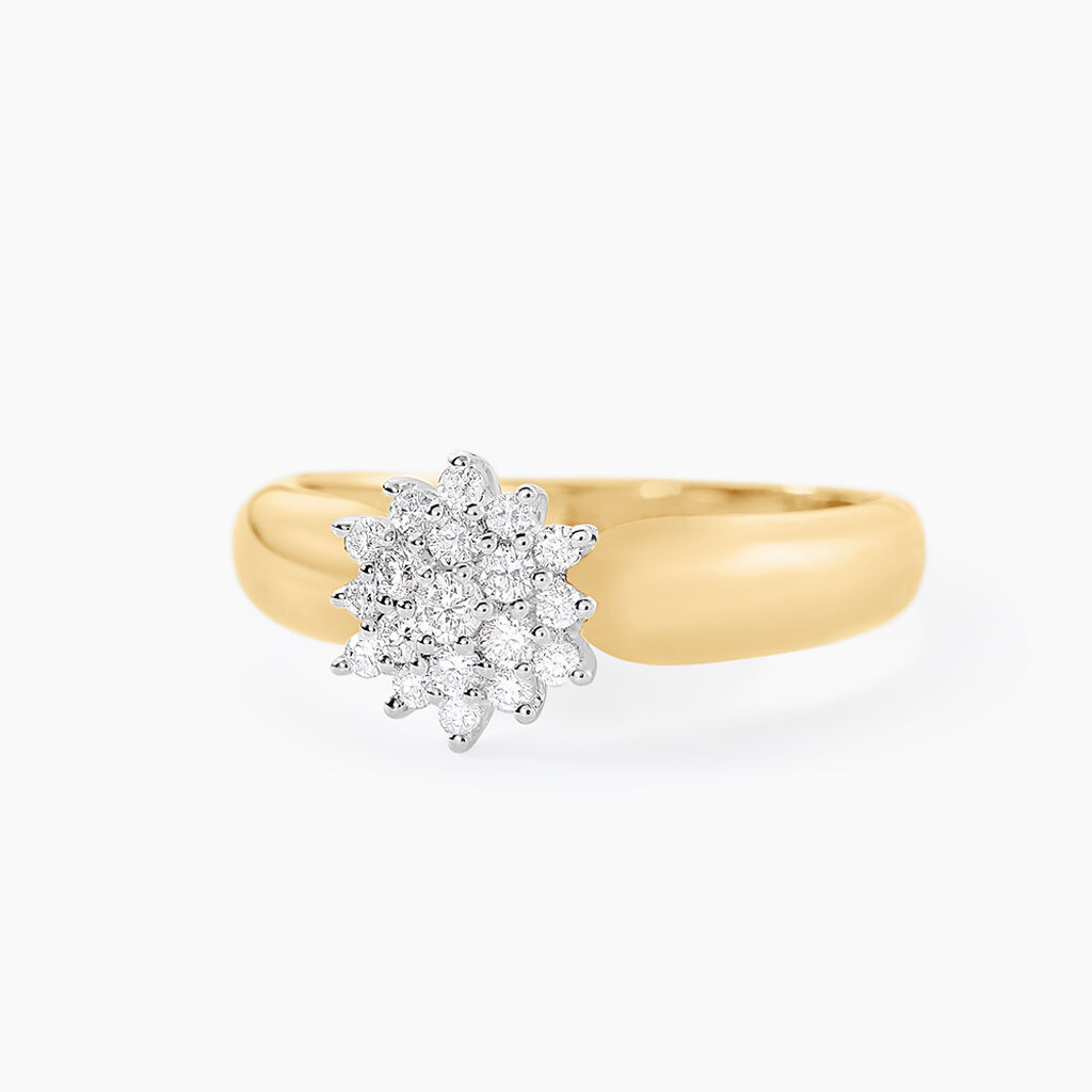 Bague Chou Or Jaune Diamant - Bagues solitaires Femme | Histoire d&rsquo;Or