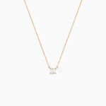 Collier Nilay Plaque Or Dor&eacute; Oxyde De Zirconium - Colliers fantaisie Femme | Histoire d&rsquo;Or