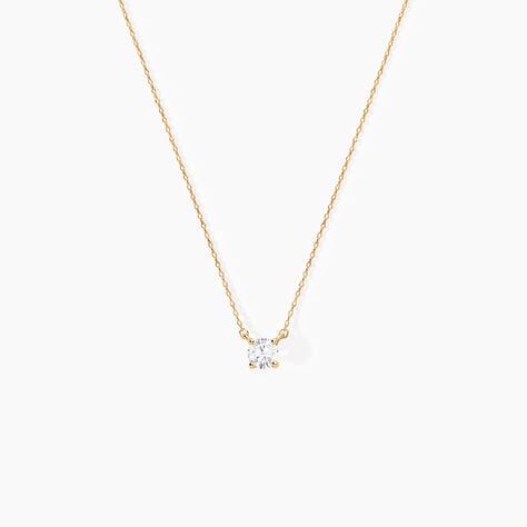 Collier Nilay Plaque Or Dor&eacute; Oxyde De Zirconium - Colliers fantaisie Femme | Histoire d&rsquo;Or