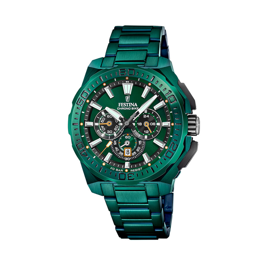 Montre Festina Chrono Bike Edition Speciale Vert - Montres Homme | Histoire d&rsquo;Or
