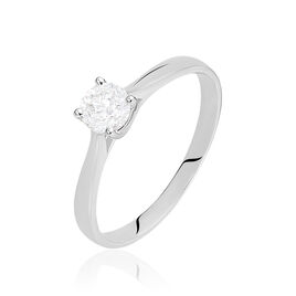 Bague Solitaire Victoria Or Blanc Diamant - Bagues solitaires Femme | Histoire d’Or