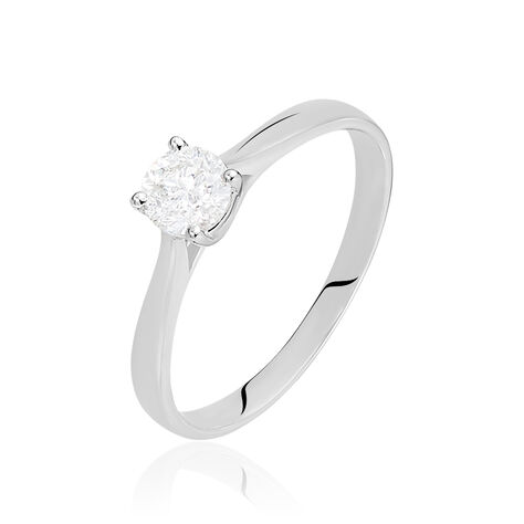 Bague Solitaire Victoria Or Blanc Diamant - Bagues solitaires Femme | Histoire d’Or