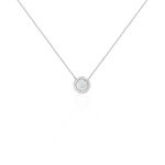 Collier Nawala Argent Blanc Oxyde De Zirconium Et Nacre - Colliers fantaisie Femme | Histoire d&rsquo;Or