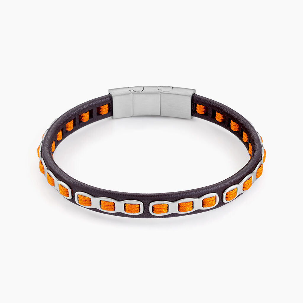 Bracelet Cuir De Vache Marron - Bracelets cordon Homme | Histoire d&rsquo;Or