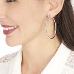 Cr&eacute;oles Argent Blanc Anne - Boucles d'oreilles cr&eacute;oles Femme | Histoire d&rsquo;Or