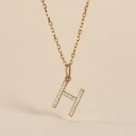 Pendentif Lettre H Or Jaune Oxyde - Pendentifs Famille | Histoire d&rsquo;Or