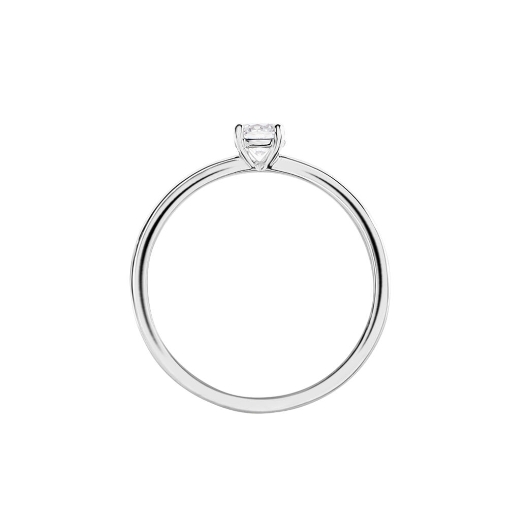 Bague Solitaire Stella Argent Blanc Oxyde De Zirconium - Bagues solitaires Femme | Histoire d’Or
