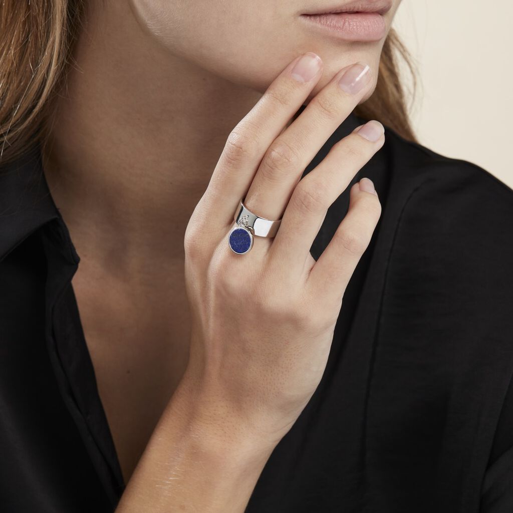 Bague Camillo Argent Blanc Lapis Lazuli - Bagues avec pierre Femme | Histoire d’Or