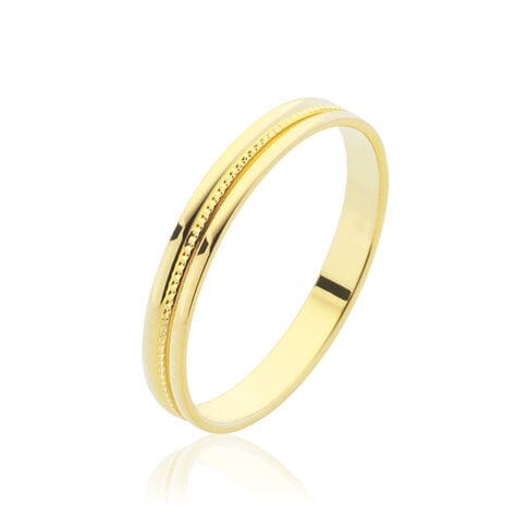 Alliance Perlee Ruban Plat Or Jaune - Alliances Unisex | Histoire d&rsquo;Or