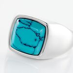 Bague Phebus Him Acier Blanc Pierre D'imitation - Bagues solitaires Homme | Histoire d&rsquo;Or