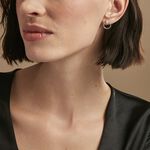 Cr&eacute;oles Kip Or Blanc Oxyde De Zirconium - Boucles d'oreilles cr&eacute;oles Femme | Histoire d&rsquo;Or