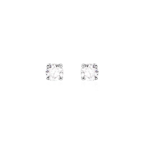 Boucles D'oreilles Puces Victoria Or Blanc Diamant - Clous d'oreilles Femme | Histoire d&rsquo;Or