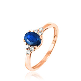 Bague Lea Or Rose Saphir Et Diamant - Bagues solitaires Femme | Histoire d’Or