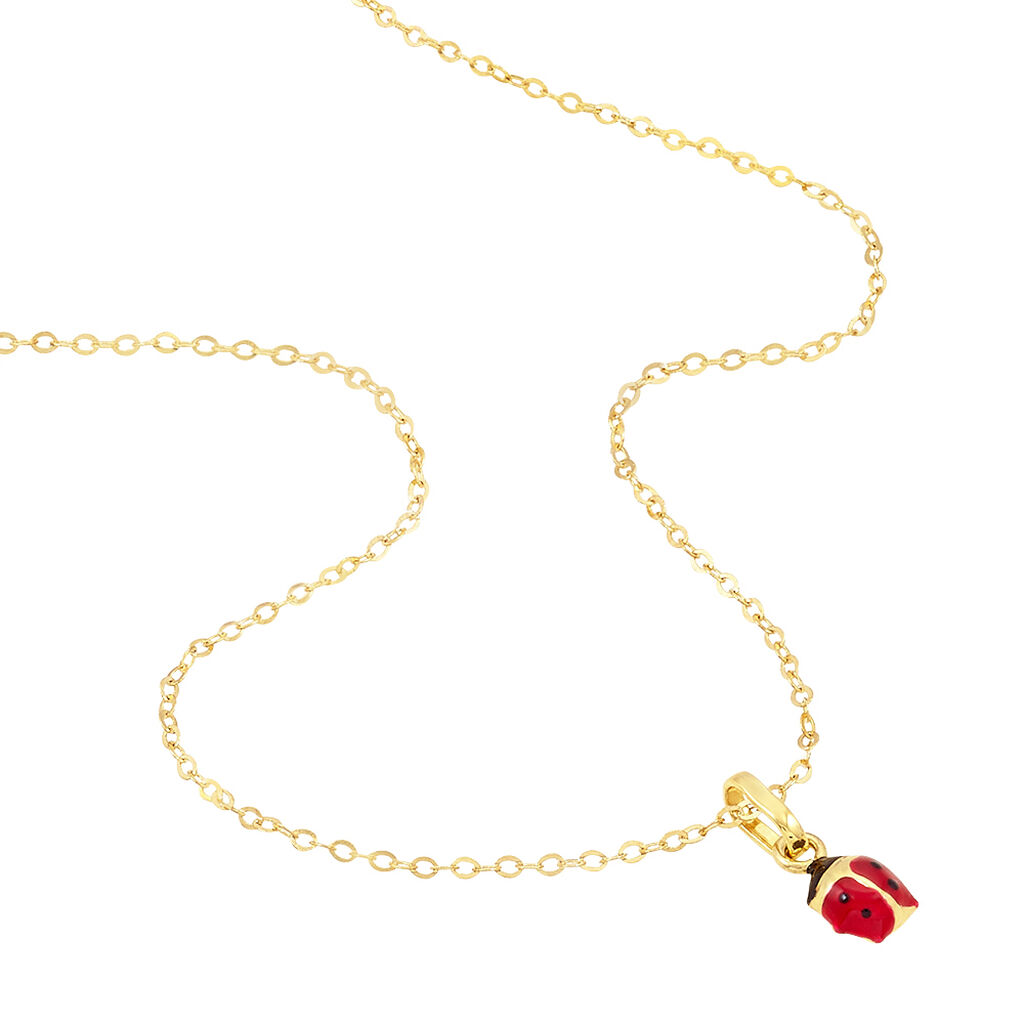 Collier Helidie Coccinelle Or Jaune - Colliers Naissance Enfant | Histoire d’Or