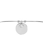 Bracelet Jonc Paula Argent Blanc Oxyde De Zirconium - Bracelets joncs Femme | Histoire d&rsquo;Or