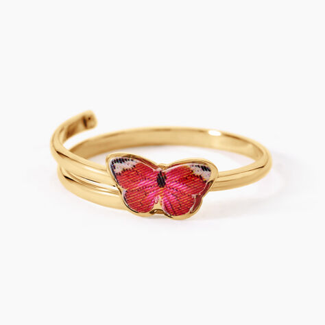 Bague Sulivia Papillon Argent Dor&eacute; A L'Or 750/1000 - Bagues fantaisie Enfant | Histoire d&rsquo;Or