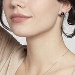 Boucles D'oreilles Puces Adelyne Argent Blanc C&eacute;ramique - Boucles d'oreilles fantaisie Femme | Histoire d&rsquo;Or