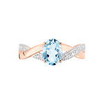 Bague Candice Or Rose Topaze - Bagues solitaires Femme | Histoire d&rsquo;Or