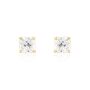 Boucles D'oreilles Puces Doreen Carre Or Jaune Oxyde De Zirconium