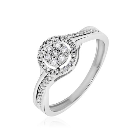 Bague Cissy Platine Blanc Diamant - Bagues avec pierre Femme | Histoire d’Or