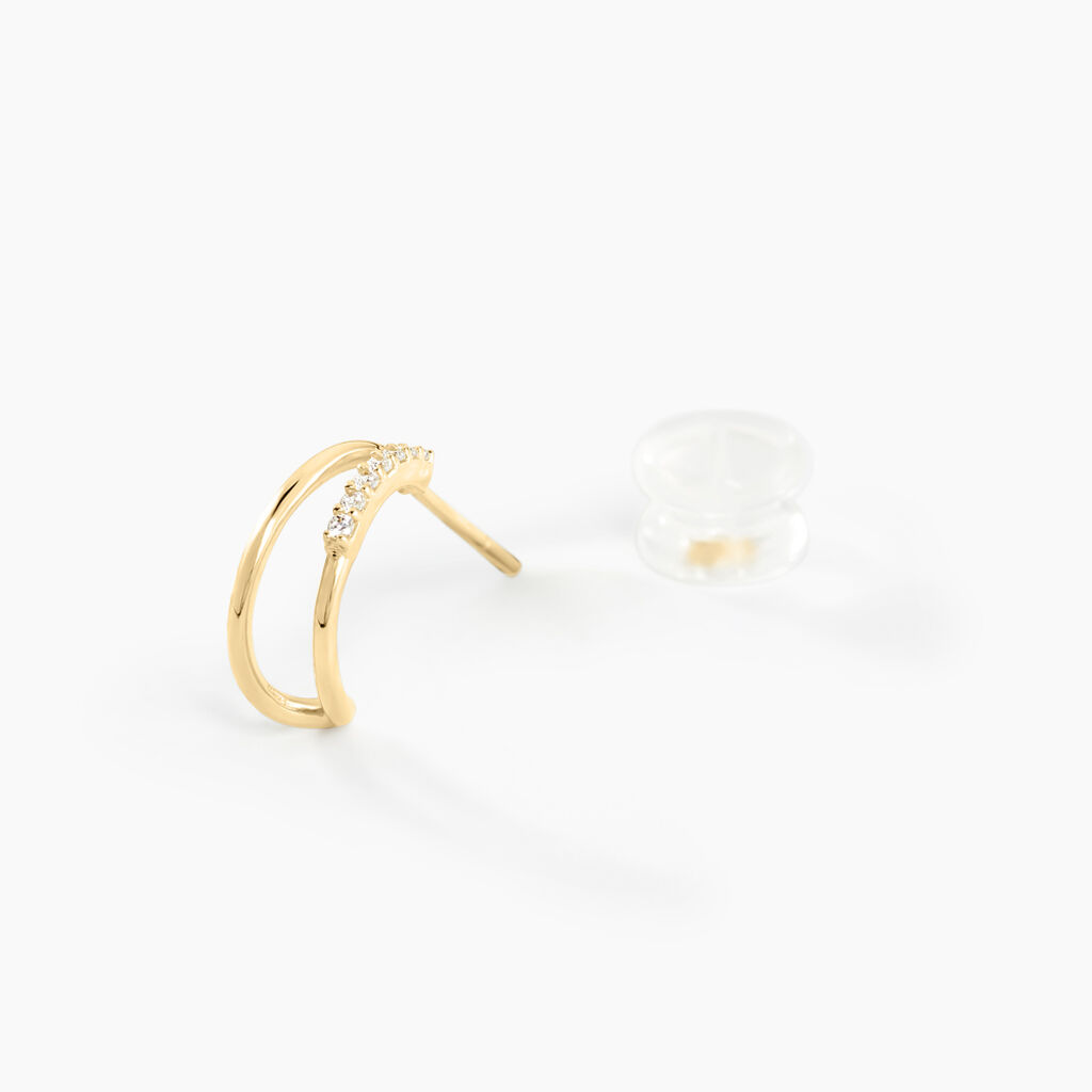 Créoles Tevye Or Jaune Oxyde De Zirconium - Boucles d'oreilles créoles Femme | Histoire d’Or