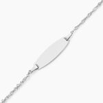Bracelet Identit&eacute; Myline Argent Blanc - Gourmettes Femme | Histoire d&rsquo;Or