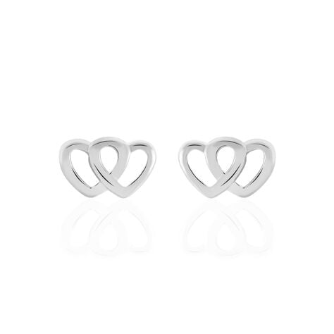 Boucles D'oreilles Puces Lehinaae Argent Blanc - Boucles d'oreilles fantaisie Femme | Histoire d’Or