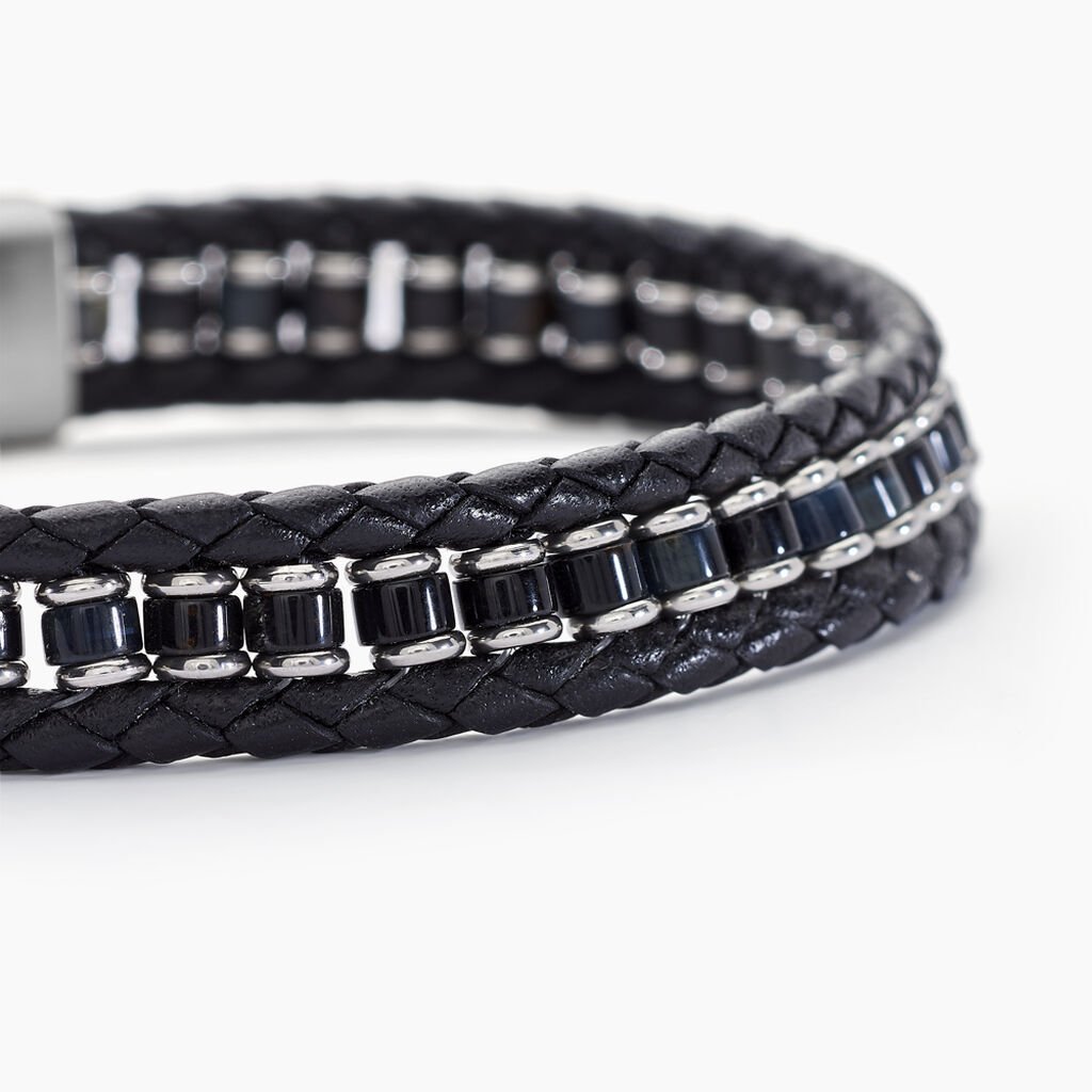 Bracelet Alassio Acier Blanc Oeil De Tigre - Bracelets Homme | Histoire d&rsquo;Or