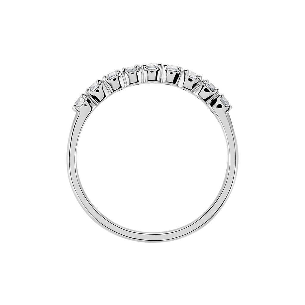 Demi Alliance Hera Platine Blanc Diamant - Alliances Femme | Histoire d’Or