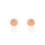 Boucles D'oreilles Puces Fidelia Boule Sablee Or Rose