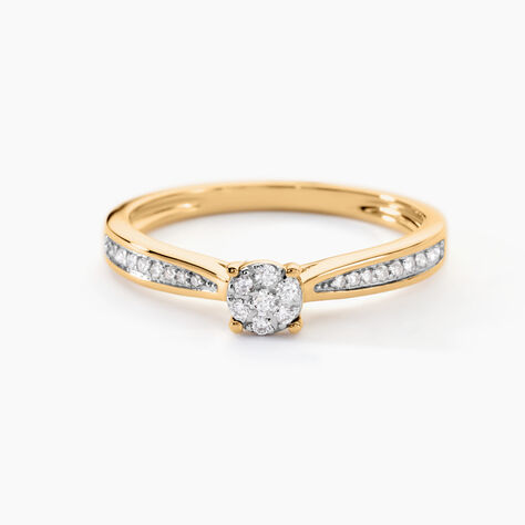 Bague Celia Or Jaune Diamant - Bagues avec pierre Femme | Histoire d&rsquo;Or