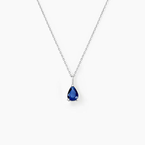 Collier Goutte Or Blanc Saphir - Colliers Femme | Histoire d’Or