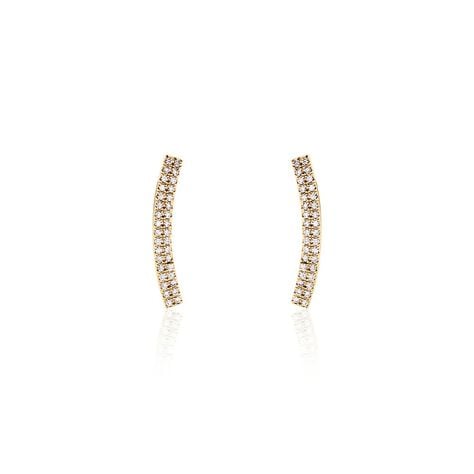 Boucles D'oreilles Grimpantes Jennyferine Plaqué Or Jaune Oxydes - Boucles d'oreilles fantaisie Femme | Histoire d’Or
