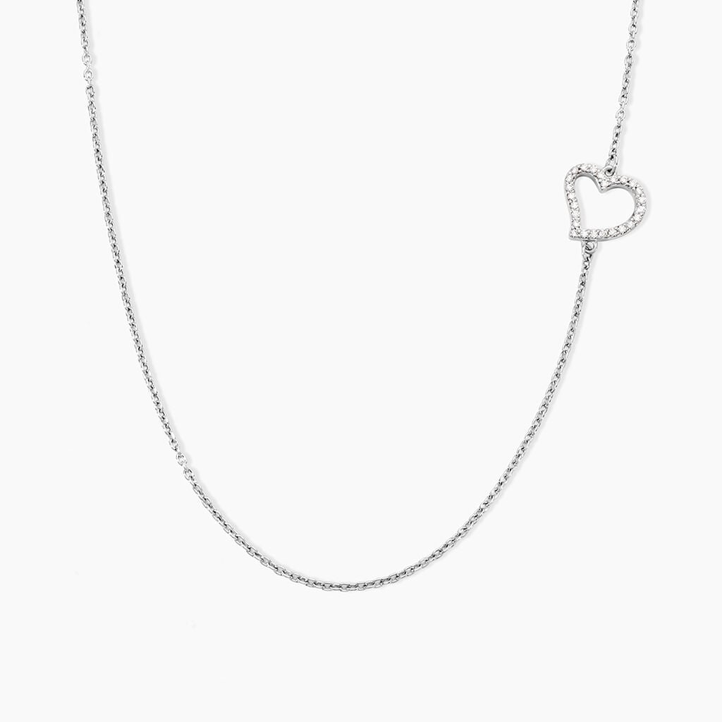 Collier Tahis Argent Blanc Oxyde De Zirconium - Colliers fantaisie Femme | Histoire d&rsquo;Or