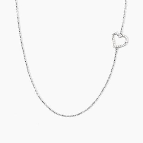 Collier Tahis Argent Blanc Oxyde De Zirconium - Colliers fantaisie Femme | Histoire d&rsquo;Or