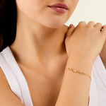 Bracelet Cladie Argent Dor&eacute; A L'Or 750/1000 Oxyde De Zirconium - Bracelets Femme | Histoire d&rsquo;Or