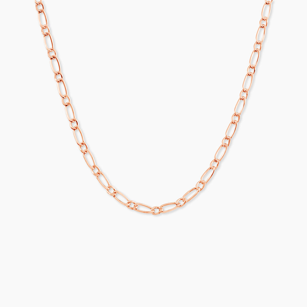 Cha&icirc;ne Ophelio Maille Alternee 1/1 Or Rose - Chaines Femme | Histoire d&rsquo;Or