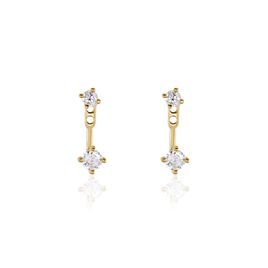 Bijoux D'oreilles Plaqué Or Dedale Oxydes De Zirconium - Boucles d'oreilles fantaisie Femme | Histoire d’Or