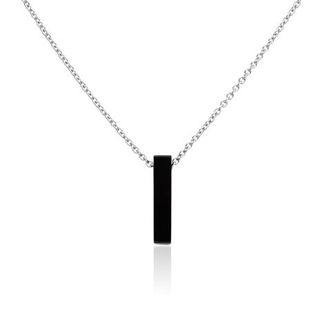 Collier Jourdan Acier Gris Onyx - Colliers Homme | Histoire d&rsquo;Or