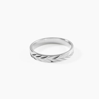 Alliance Epi Ruban Plat Or Blanc