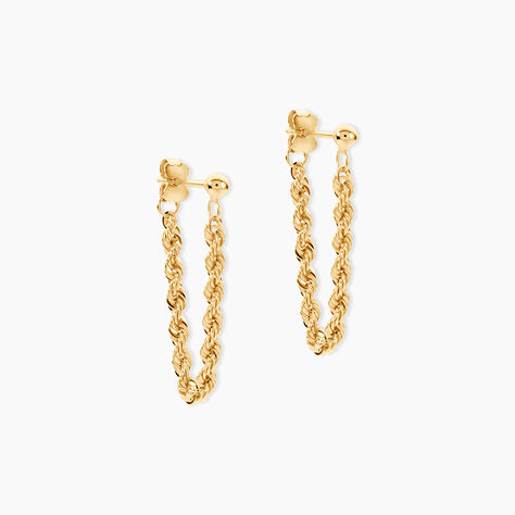 Boucles D'oreilles Pendantes Jerry Corde Or Jaune - Boucles d'oreilles pendantes Femme | Histoire d&rsquo;Or