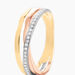 Bague Layan Or Tricolore Diamant - Bagues avec pierre Femme | Histoire d’Or