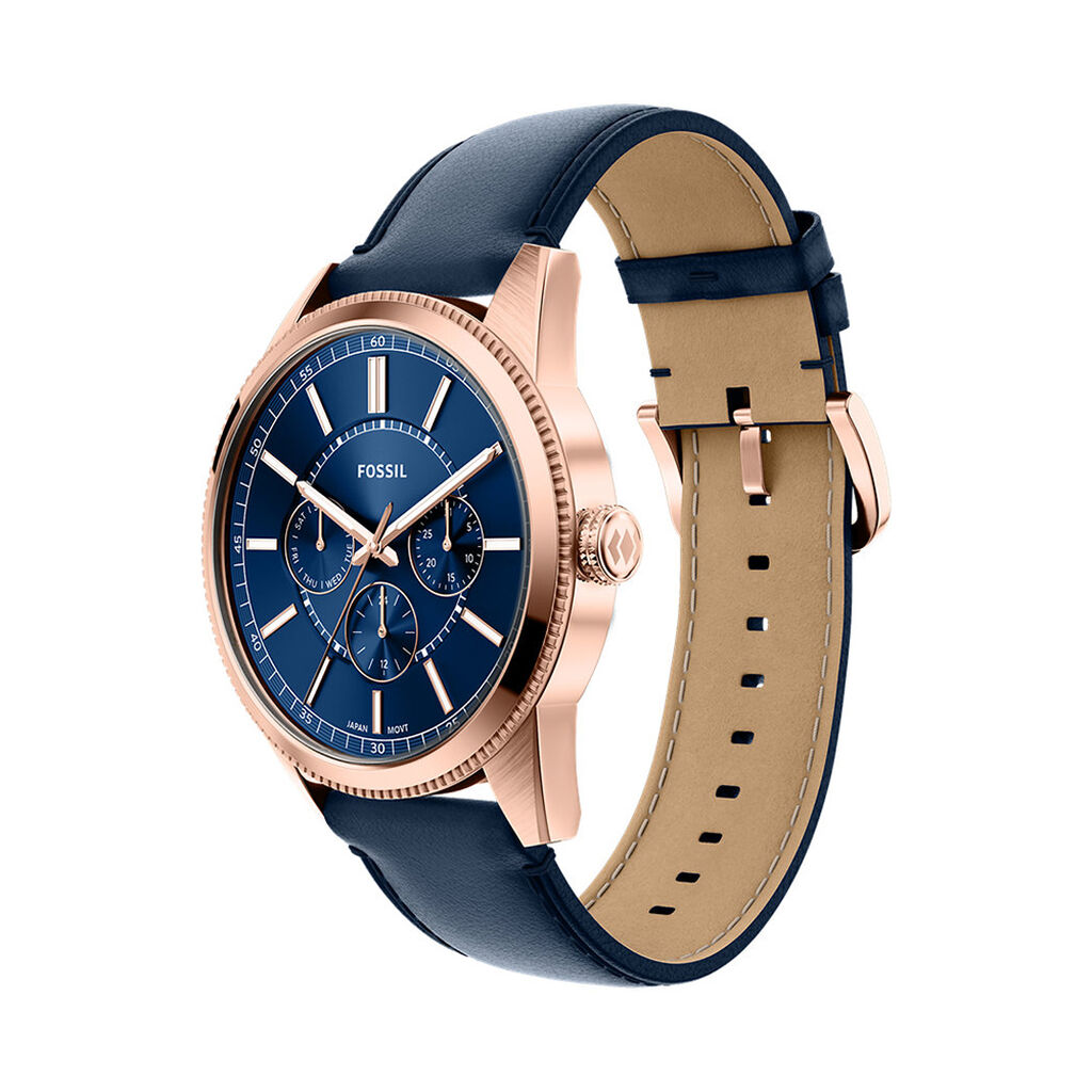 Montre Fossil Pearson Bleu - F&ecirc;te des p&egrave;res Homme | Histoire d&rsquo;Or