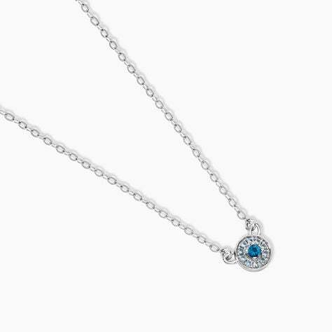 Collier Auxana Argent Blanc Oxyde De Zirconium - Colliers fantaisie Femme | Histoire d&rsquo;Or