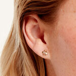 Boucles D'Oreilles Puces Alley Plaqu&eacute; Or Jaune Oxyde De Zirconium - Boucles d'oreilles fantaisie Femme | Histoire d&rsquo;Or