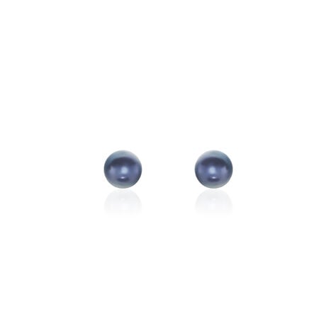 Boucles D'oreilles Puces Micaelle Teintees Or Jaune Perle De Culture - Clous d'oreilles Femme | Histoire d’Or