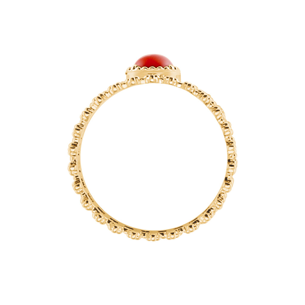 Bague Naim Plaque Or Jaune Pierre De Synthese - Bagues solitaires Femme | Histoire d’Or